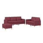 2/3-Sitzer Sofa von vidaXL, in der Farbe Rot, aus Sperrholz, andere Perspektive, Vorschaubild