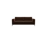 2/3-Sitzer Sofa von FLEXLUX, in der Farbe Braun, aus Velvet, andere Perspektive, Vorschaubild