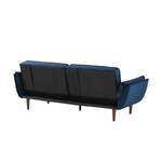2/3-Sitzer Sofa von Playboy, in der Farbe Blau, aus Samt, andere Perspektive, Vorschaubild
