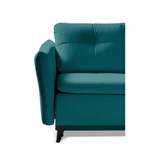 2/3-Sitzer Sofa, in der Farbe Blau, aus Stoff, andere Perspektive, Vorschaubild