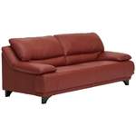2/3-Sitzer Sofa von Xora, in der Farbe Rot, aus Leder, andere Perspektive, Vorschaubild