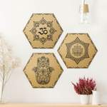 3-teiliges Hexagon-Alu-Dibond der Marke Bilderwelten