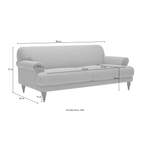 2/3-Sitzer Sofa von Lovi, in der Farbe Grau, aus Textil, andere Perspektive, Vorschaubild
