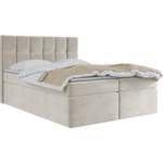 Boxspringbett von WFL GROUP, in der Farbe Beige, andere Perspektive, Vorschaubild