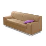 2/3-Sitzer Sofa von DOMO collection, in der Farbe Beige, aus Lackiert, andere Perspektive, Vorschaubild