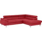 Ecksofa von COTTA, in der Farbe Rot, aus Kunstleder, andere Perspektive, Vorschaubild