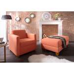 Loungesessel von home affaire, in der Farbe Orange, aus Holzwerkstoff, andere Perspektive, Vorschaubild