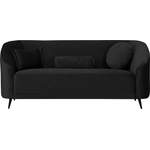 2/3-Sitzer Sofa von Leonique, in der Farbe Schwarz, aus Bouclé, andere Perspektive, Vorschaubild