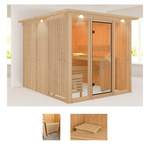 Sauna-Kabine von Welltime, in der Farbe Beige, aus Holz, andere Perspektive, Vorschaubild