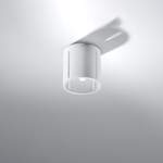 Deckenlampe von SOLLUX lighting, in der Farbe Weiss, aus Leder, andere Perspektive, Vorschaubild