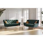 Sofagarnitur von sit&more, in der Farbe Grün, aus Teilmassiv, andere Perspektive, Vorschaubild