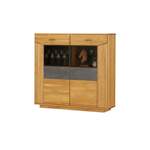 Highboard von Woodford, in der Farbe Grau, aus Holzwerkstoff, andere Perspektive, Vorschaubild