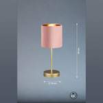 Beistelltischlampe von Fischer & Honsel, in der Farbe Rosa, aus Metall, Vorschaubild