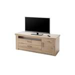 TV-Lowboard von Naturoo, in der Farbe Braun, aus Holzwerkstoff, andere Perspektive, Vorschaubild