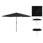 Sonnenschirm von VIDAXL, in der Farbe Schwarz, aus Polyester, andere Perspektive, Vorschaubild