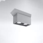 Deckenlampe von SOLLUX lighting, in der Farbe Grau, aus Aluminium, andere Perspektive, Vorschaubild