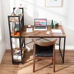 Schreibtisch von Oak & Tea, in der Farbe Schwarz, aus Metall, andere Perspektive, Vorschaubild