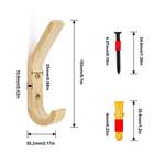 Garderobenhaken von TIANLIN, aus Massivholz, andere Perspektive, Vorschaubild