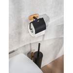 Toilettenpapierhalter von Wenko, in der Farbe Schwarz, aus Metall, andere Perspektive, Vorschaubild