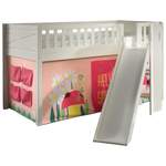 Kinderhochbett von Vipack, in der Farbe Weiss, aus Massivholz, andere Perspektive, Vorschaubild