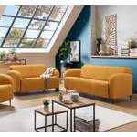 Sofagarnitur von Livetastic, in der Farbe Gelb, aus Textil, andere Perspektive, Vorschaubild