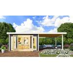 Gartenhaus von Karibu, aus Holz, andere Perspektive, Vorschaubild