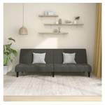 2/3-Sitzer Sofa von VIDAXL, in der Farbe Grau, aus Samt, andere Perspektive, Vorschaubild