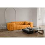 2/3-Sitzer Sofa von Fun Moebel, in der Farbe Gelb, aus Velvet, andere Perspektive, Vorschaubild