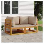 2/3-Sitzer Sofa von VIDAXL, in der Farbe Beige, aus Akazienholz, andere Perspektive, Vorschaubild
