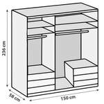 Drehtürenschrank von fresh to go, in der Farbe Weiss, aus Metall, andere Perspektive, Vorschaubild