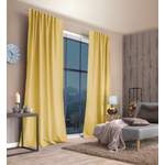 Vorhang von Home Basics, in der Farbe Gelb, aus Polyester, andere Perspektive, Vorschaubild