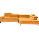 Ecksofa von GALLERY M branded by Musterring, in der Farbe Gelb, aus Velours, andere Perspektive, Vorschaubild