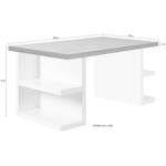 Schreibtisch von TemaHome, in der Farbe Weiss, aus Holzwerkstoff, andere Perspektive, Vorschaubild
