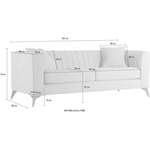 2/3-Sitzer Sofa von PLACES OF STYLE, in der Farbe Braun, aus Strukturstoff, Vorschaubild