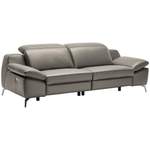 2/3-Sitzer Sofa von Celina Home, in der Farbe Grau, aus Leder, andere Perspektive, Vorschaubild