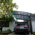 Carport von Ximax, in der Farbe Gold, aus Aluminium, andere Perspektive, Vorschaubild