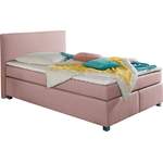 Boxspringbett von INOSIGN, in der Farbe Rosa, aus Strukturstoff, andere Perspektive, Vorschaubild