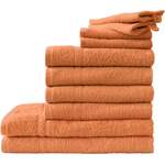 Handtuch-Set von dyckhoff, in der Farbe Orange, aus Baumwolle, andere Perspektive, Vorschaubild