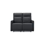 2/3-Sitzer Sofa von Dorel Home, in der Farbe Schwarz, aus Kunstleder, andere Perspektive, Vorschaubild