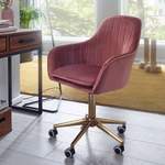 Bürostuhl von Amstyle, in der Farbe Rosa, aus Metall, andere Perspektive, Vorschaubild