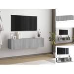 TV-Lowboard von vidaXL, in der Farbe Grau, aus Holzwerkstoff, andere Perspektive, Vorschaubild