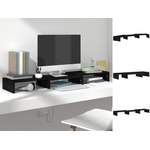 TV-Schrank von VIDAXL, in der Farbe Schwarz, aus Holz, andere Perspektive, Vorschaubild