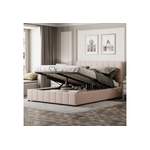 Boxspringbett von REDOM, in der Farbe Beige, aus Samtstoff, andere Perspektive, Vorschaubild