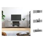 TV-Lowboard von vidaXL, in der Farbe Grau, aus Holzwerkstoff, andere Perspektive, Vorschaubild