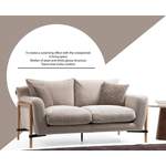 2/3-Sitzer Sofa von JVmoebel, in der Farbe Grau, aus Stoff, andere Perspektive, Vorschaubild