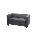 2/3-Sitzer Sofa von MCW, in der Farbe Grau, aus Kunstleder, andere Perspektive, Vorschaubild