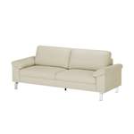 2/3-Sitzer Sofa, in der Farbe Beige, aus Echtleder, andere Perspektive, Vorschaubild