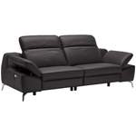 2/3-Sitzer Sofa von Celina Home, in der Farbe Braun, aus Leder, andere Perspektive, Vorschaubild