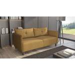 2/3-Sitzer Sofa von Fun Möbel, in der Farbe Gelb, aus Massivholz, andere Perspektive, Vorschaubild