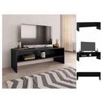TV-Lowboard von VIDAXL, in der Farbe Schwarz, aus Holzwerkstoff, andere Perspektive, Vorschaubild